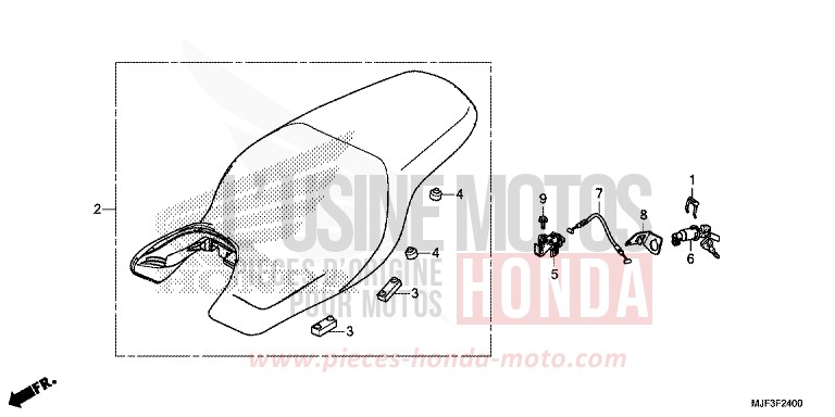 SITZ von CTX700 ABS DARKNESS BLACK METALLIC (NH463) von 2014